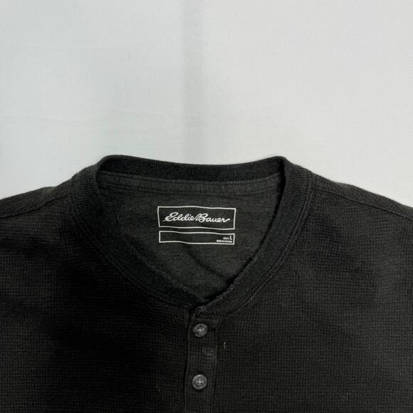 Eddie Bauer Grey Long Sleeve Thermal Shirt Size Large - Picture 3 of 5